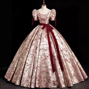 2025 신부를 위한 새로운 토스트 드레스, 고급 보컬 아트 시험, 보컬 솔로, 공주풍 드레스, 사회자 드레스, 성인식, 레드