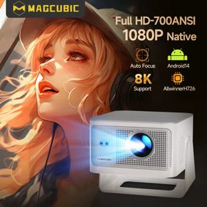 Magcubic 오토 포커스 안드로이드14 4K 프로젝터 900ANSI 8K 네이티브 1080P HY350Max 와이파이6 BT5.4 16G 올위너 H726 휴대용 야외용