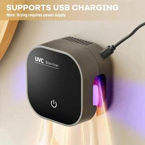 UV 살균 전동 칫솔 홀더 충전기 포함, 빠른 건조 및 치약 디스펜서 벽걸이형 충전 베이스