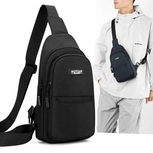 옥스포드 천 남성 크로스백 가볍고 내구성 있는 캐주얼 스타일 패션 브랜드 남성 체스트백 신상품 2025 봄