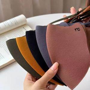 새로운 통기성 따뜻한 마스크 세탁 가능 방진 페이스 베일 조절 가능한 흔적 없는 페이스 커버 여성용