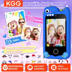 어린이 장난감 전화기 8GB 비디오 음악 플레이어 28개 게임 20개 이야기 미니 장난감 전화기 듀얼 카메라 학습 교육용 장난감 어린이 선물