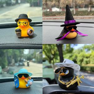 자동차 오리 고무 오리 자동차 장식품 오리 자동차 대시보드 장식 자동차 장식품 책상 사무실 장식