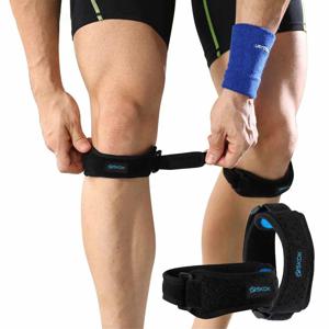 1팩 슬개골 무릎 보호대 조절 가능한 실리콘 무릎 힘줄 스트랩 보호대 무릎 지지대 러닝 스포츠 사이클링 피트니스 무릎 보호대