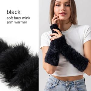 여성용 겨울 팔토시 워머 일본 레저 야외 Y2K 워머 소녀용 벨벳 손가락 없는 장갑 니트 팔토시