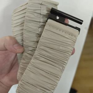 패션 5cm 폭 다운 코트 허리 벨트 캐주얼 플리츠 스트레치 허리밴드 버클 솔리드 컬러 엘라스틱 다운 재킷 허리밴드