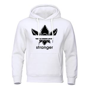 Fun Stranger 꽃무늬 프린트 후드탑, 독특한 글자 스타일, 트렌디하고 패셔너블한 스웨트셔츠, 루즈하고 스포티한 스타일