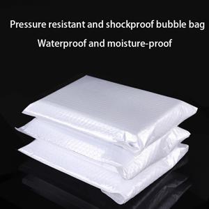 50개 화이트 버블 봉투 가방 자체 접착 씰 테이프 없음 선물 포장 범용 특급 운송