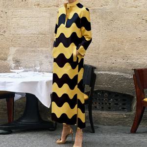 포멀 스트레이트 스탠드 칼라 출퇴근용 드레스 패션 프린트 밀크 실크 레깅스 여름 209 무 브랜드 등록 상표