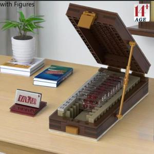 MOC 194개 조각 덱스터 모건의 트로피 상자 완벽한 생일 파티 선물 DIY 블록 어린이 크리스마스 선물 장난감