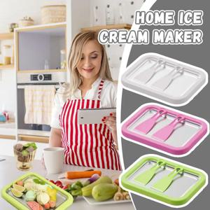 여름 가정용 아이스크림 메이커 소형 어린이용 홈메이드 요거트 푸딩 스테인리스 스틸 아이스 트레이 아이스 스터 프라이 머신