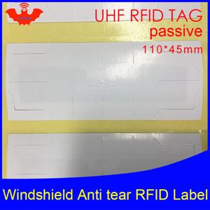 RFID 태그 UHF 스티커 차량 바람막이 유리 EPC 6C 915m 868m 860-960M 외계인 higs3 찢어짐 방지 접착제 수동 인쇄용 RFID 라벨