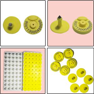 돼지 염소 양 버팔로 암소 동물 귀걸이, 가축 식별용, 내구성 있는 수동 TPU, FDX-B RFID EID 귀 태그, 134.2kHz