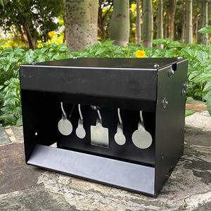 자체 재설정 금속 목표 세트 BB 금속 상자, BB 총알 복구, 공기총 소총 훈련, 사격 목표 상자, 5 개 목표