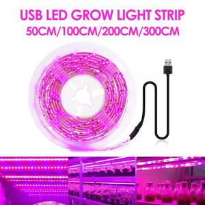 5V USB Led 식물 성장 빛 전체 스펙트럼 Phyto 램프 1m 2m 3m 스트립 씨앗 꽃 온실 텐트 수경 식물 조명