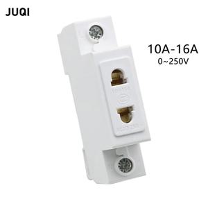 1P 단일 1극 2핀 DIN 35mm 레일 마운트 AC 전원 AC30 모듈형 소켓 AC 전원 10-16A 250V 배터리 콘센트