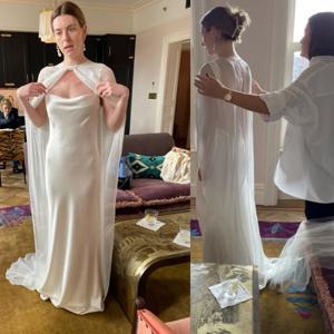 BOLERO 여름 랩 쉬폰 롱 케이프 숄, 바닥 길이, 맞춤형 신부 웨딩 재킷