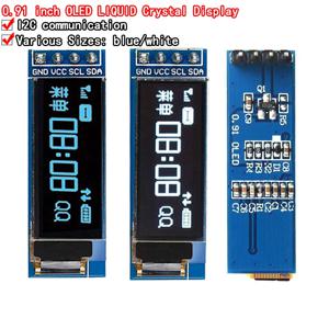 0.91 인치 OLED 디스플레이 모듈 흰색/파란색 OLED 128X32 LCD LED 디스플레이 SSD1306 12864 0.91 IIC i2C ardunio 통신