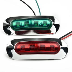 2Pcs 빨간색 녹색 보트 탐색 LED 조명 데크 방수 활 폰툰 조명 12V 24V 해양 보트 요트 모터 보트