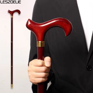 97cm 붉은 나무 손잡이 3 조각 워킹 스틱 남자 분리형 독일 너도밤 나무 나무 워킹 지팡이 여성 패션 워킹 스틱