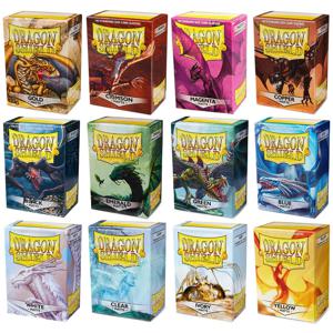 100 개/상자 66*91cm 매트 카드 슬리브 드래곤 쉴드 카드 커버 카드 PTCG/스타 카드 용 수호자