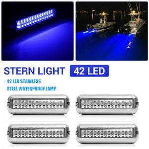 42 LED 방수 해양 보트 LED 라이트 수중 폰툰 Transom 램프 요트 캐빈 데크 테일 라이트 액세서리