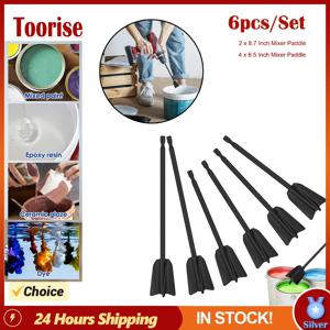에폭시 송진 라텍스 오일 페인트 세라믹 혼합 스틱, 페인트 교반 로드, 퍼티 시멘트 페인트 믹서 패들, 4 블레이드, 6 개