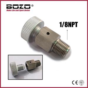 HPA 고압 핸드 펌프 300bar 4500psi 스테인레스 스틸 에어 블리드 스크류 안전 블리더 충전 어댑터 1/8NPT 스레드