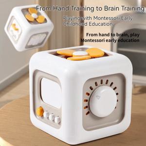 6면 상자 어린이 바쁜 매직 큐브 몬테소리 장난감 유아 교육 장난감 아기를위한 할로윈 추수 감사절 크리스마스