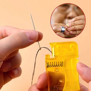 자동 바늘 꿰는 도구 간편한 바늘 꿰는 도구 DIY 바느질 삽입 도구 바느질 공예 키트 성인 노인 어린이 주부용