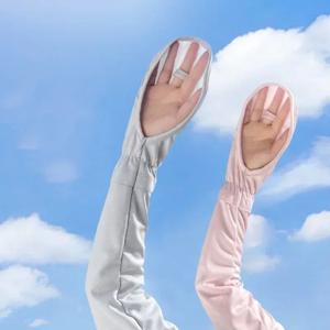 얼음 안티 햇볕 슬리브 여름 UV 태양 팔 슬리브 여성 운전 태양 보호 긴 소매 안티 UV 사이클링 슬리브 느슨한