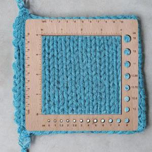 목재 뜨게 게이지 눈금자, 다목적 DIY 공예 뜨게 도구 디자이너