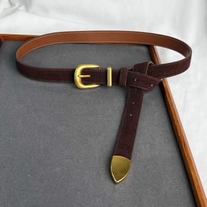 여성 패션 가짜 스웨이드 정품 가죽 코르셋 여성 Cummerbund 코트 허리띠 드레스 Decration 좁은 벨트 J553