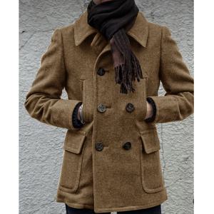 한국 리뷰 의류 새로운 가을, 겨울 남성 모직 가을 재킷 캐주얼 단순 남성 재킷 겉옷 및 코트