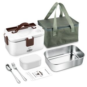 CkeyiN 220V 1.8L 휴대용 전기 도시락 상자 음식 따뜻하게 80W 고출력 빠른 난방 도시락 여행 자동차 작업 홈 & 사무실