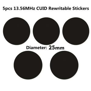 5/10/20Pcs IC CUID 안드로이드 앱 MCT 수정 13.56MHz UID 변경 가능 1K S50 태그 카드 접착 스티커 Keyfobs 블록 0 쓰기 가능