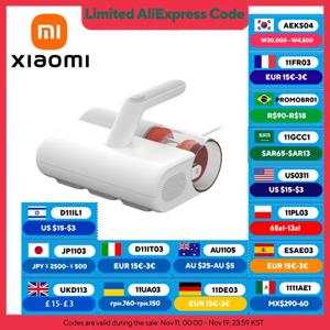 XIAOMI MIJIA 먼지 진드기 진공 청소기, 경량, 눈에 보이는 먼지 칸, 12Kpa 사이클론 흡입력 침대 휴대용 진공 청소기