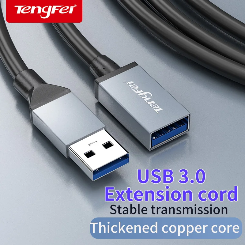 USB3.0 연장 케이블 1M 2M 3 미터 남성-여성 컴퓨터 2.0USB 플래시 드라이브 마우스 키보드 데이터 연결 케이블