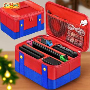 Nintendo Switch & NS2용 휴대용 케이스 - Switch/Switch OLED/2와 호환 가능, 콘솔용 소프트 쉘 보호 여행용 케이스