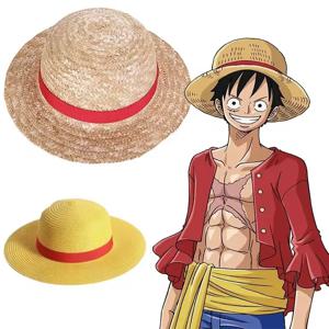Luffy 밀짚 모자 원피스 만화 코스프레 모자 액세서리 양산 부모-자식 모자 Luffy Hat 여성용 남성용