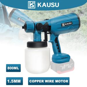 전기 스프레이건 휴대용 HVLP 자동 무선 페인트 분무기, 마키타 18V 배터리용 가구 스틸 코팅 에어브러시