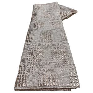 자카드 레이스 원단 하이 퀄리티 아프리카 도금 브로케이드 레이스 원단, 나이지리아 웨딩 신부 파티용 5 야드, 2025 최신