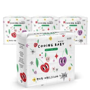 쿠잉 베러업 팬티형 기저귀 대형(L) 26매 4팩 (9kg ~ 12kg)