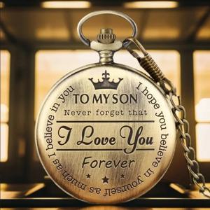 빈티지 청동 회중 시계, 아들을 위한 선물, 석영 운동, 체인 기념품 Relojes와 패션 절묘한 독특한 펜던트 시계