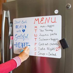 A3 A4 A5 화이트 보드 자기 건조 지우기 보드 냉장고 자석 마커 시트 주방 지울 수있는 유연한 냉장고 메모 식료품 목록