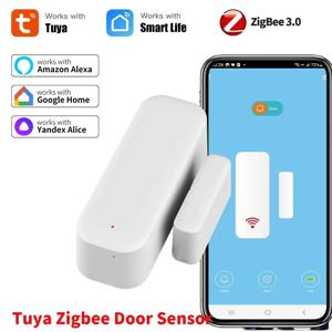 Tuya Zigbee 3.0 스마트 홈용 창 센서 접촉 센서 도어 센서 Smart Life APP 원격 제어 Alexa와 호환 가능
