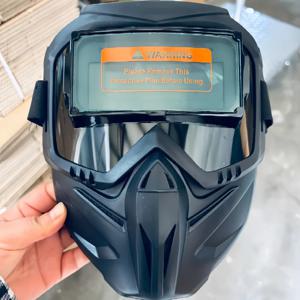 조정 가능한 밴드 분리형 절단 용접 마스크 자동 어두워지는 용접 안경 용접기 마스크 작업 보호 장비 먼지 방지