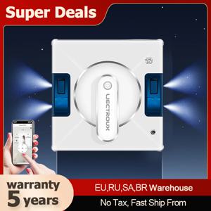 로봇 창 청소기 Liectroux YW509, 양방향 물 스프레이, 가정용 유리 바닥 벽 창 청소 로봇, Windows 용 로봇 진공 청소기, 지능형 내비게이션, 삼중 안전 시스템, 무테 작업, 원격 제어