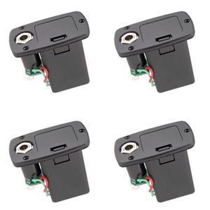 A71P 4X ABS 9V 기타 픽업 배터리 케이스 상자 일렉트릭 어쿠스틱 기타베이스 보관 커버 교체