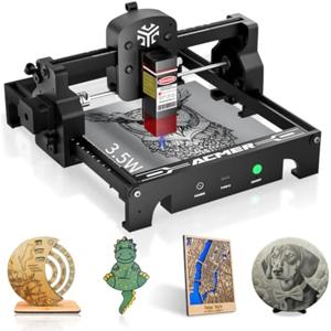 ACMER S1 레이저 조각기 3.5W 목재 금속 아크릴 130x130mm 클래스 4 안전 휴대용 DIY 공예 기계에 대 한 고정밀 커터